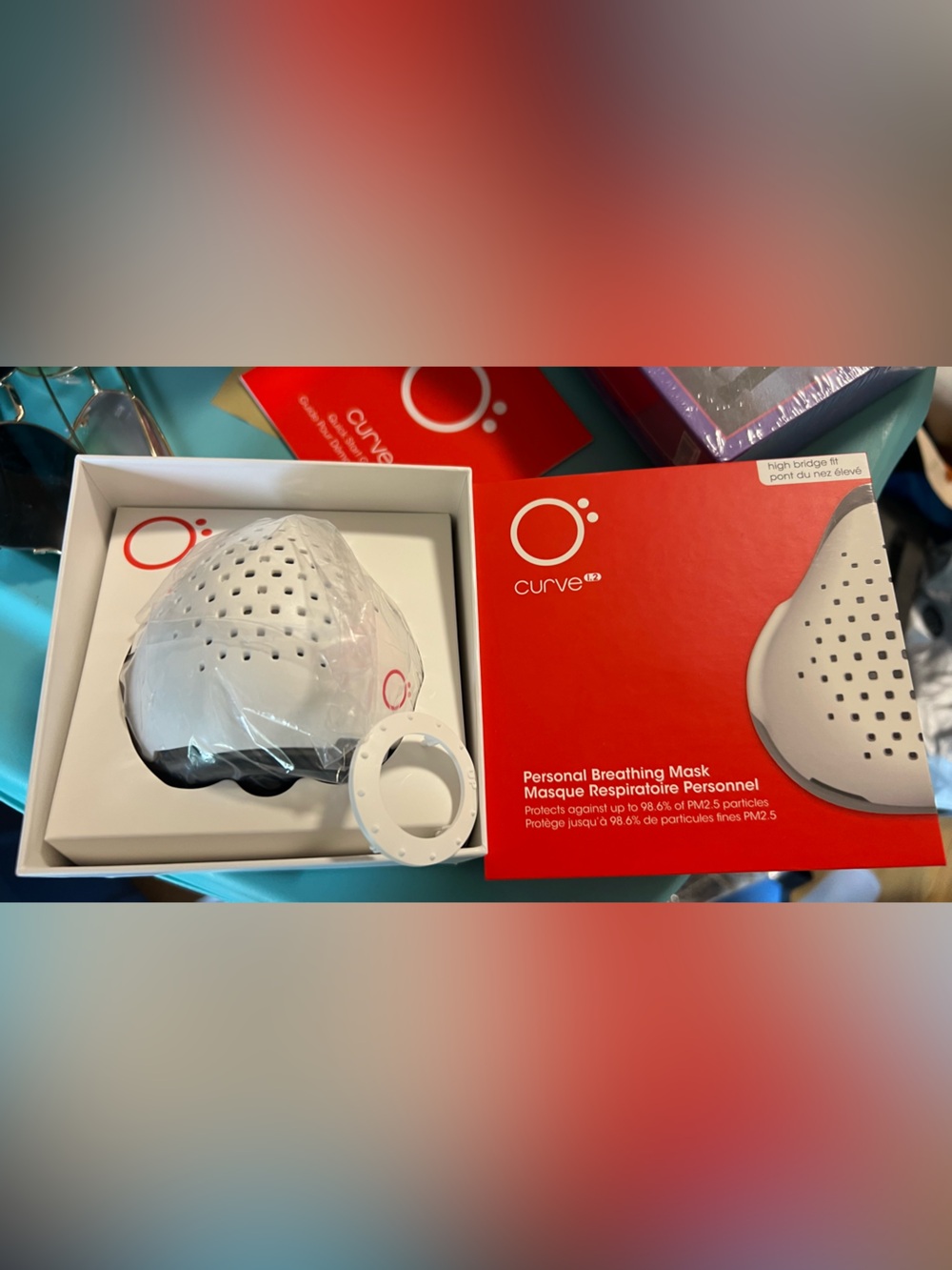 O2 Curve Personal Breathing Mask in White